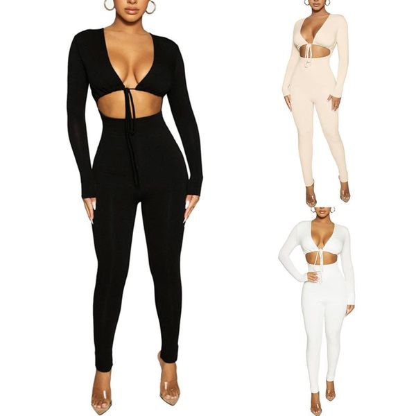 running pants women close-fitting jumpsuit, solid color long sleeve deep v-neck hollow out overalls 2021 fashion, Black;blue
running pants women close-fitting jumpsuit, solid color long sleeve deep v-neck hollow out overalls 2021 fashion, Black;blue