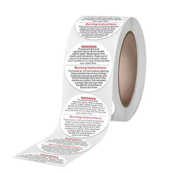 100-500pcs 3.8cm candle warning label coated paper english jar container stickers waterproof wax melting safety gift wrap
100-500pcs 3.8cm candle warning label coated paper english jar container stickers waterproof wax melting safety gift wrap
