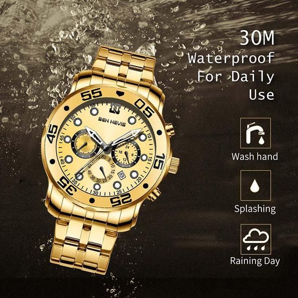 wristwatches bennevis 2021 men watch quartz military stainless steel mens clock business for relogio masculino, Slivery;brown
wristwatches bennevis 2021 men watch quartz military stainless steel mens clock business for relogio masculino, Slivery;brown