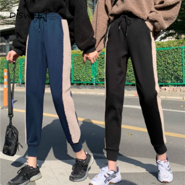 pant thick stitching trousers woman college style high plus cashmere harem women warm slim elastic waist pants women's, Black;white
pant thick stitching trousers woman college style high plus cashmere harem women warm slim elastic waist pants women's, Black;white