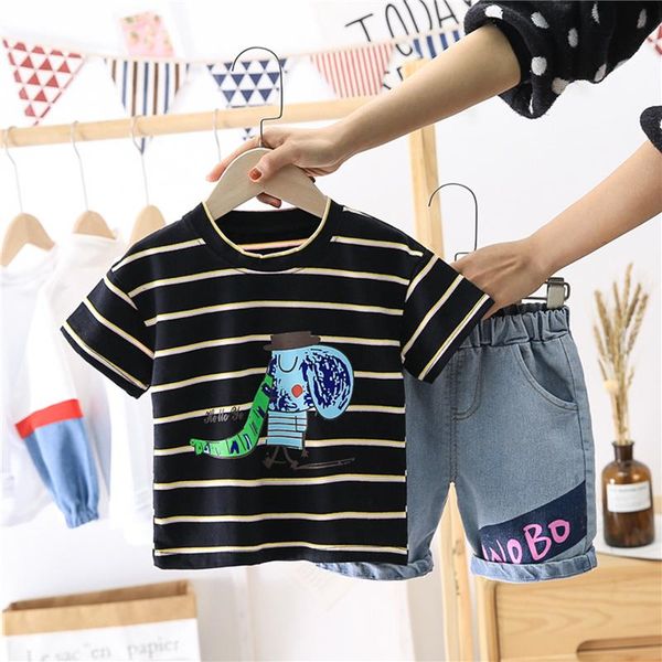 clothing sets stylish baby boy 2pcs clothes set cartoon print striped t-shirt + denim shorts summer outfits toddler suits, White
clothing sets stylish baby boy 2pcs clothes set cartoon print striped t-shirt + denim shorts summer outfits toddler suits, White