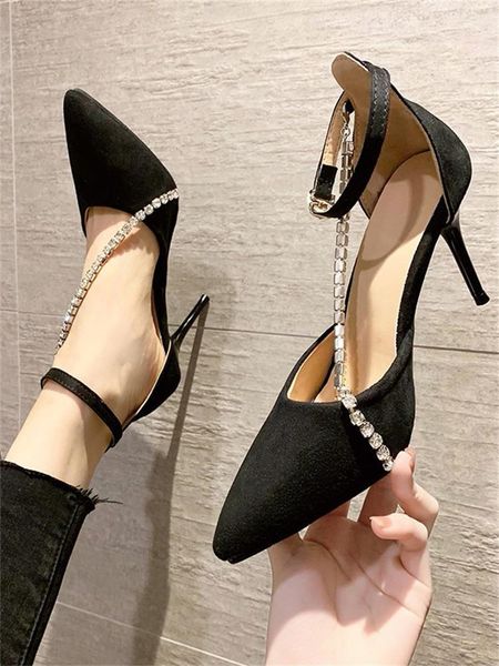 high heel sandal for women med suit female beige velvet shoes all-match buckle strap shallow mouth high-heeled medium stiletto b sandals, Black
high heel sandal for women med suit female beige velvet shoes all-match buckle strap shallow mouth high-heeled medium stiletto b sandals, Black