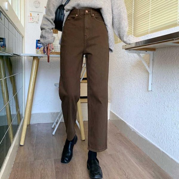 women's jeans 2021 autumn brown denim from the vintage slender office lady female high waist big size pants, Blue
women's jeans 2021 autumn brown denim from the vintage slender office lady female high waist big size pants, Blue