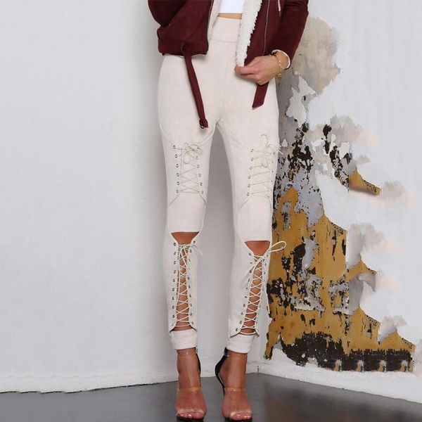 women's pants & capris women bandage legging lace-up suede leather pencil lace up cut out fashion trousers, Black;white
women's pants & capris women bandage legging lace-up suede leather pencil lace up cut out fashion trousers, Black;white