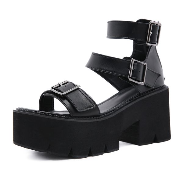 Genuel Leather Ankle Strap Summer Women Sandals Open Toe Platform Shoes 9cm High Thick Heels Female Unique Party Rome -42 43, Black
Genuel Leather Ankle Strap Summer Women Sandals Open Toe Platform Shoes 9cm High Thick Heels Female Unique Party Rome -42 43, Black