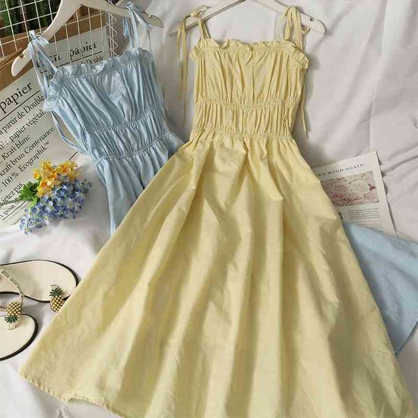 casual dresses summer bow tie folds slim fit ruffles waist suspender dress women solid color mid-length large swing evestidos, Black;gray
casual dresses summer bow tie folds slim fit ruffles waist suspender dress women solid color mid-length large swing evestidos, Black;gray