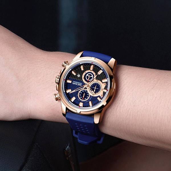 wristwatches megir men sport watch chronograph silicone strap quartz army military watches clock male relogio masculino, Slivery;brown
wristwatches megir men sport watch chronograph silicone strap quartz army military watches clock male relogio masculino, Slivery;brown