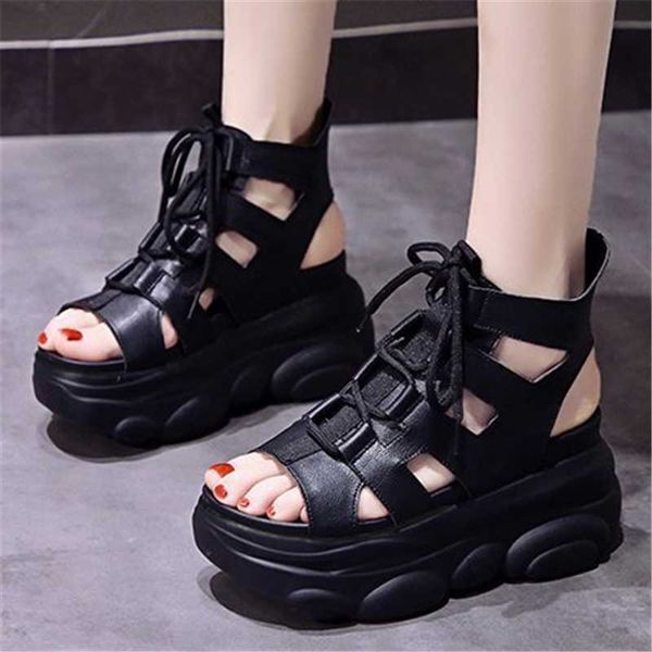 dress shoes 2021 summer punk sports style women's black white openwork lace-up platform open toe sandals 9cm wedges high heel
dress shoes 2021 summer punk sports style women's black white openwork lace-up platform open toe sandals 9cm wedges high heel