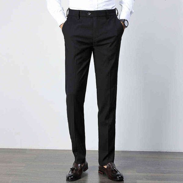 luxury suits blaze 2021 spring and autumn thick korean slim fit pants elastic men's busins casual straight tube middle waist trousers, Black
luxury suits blaze 2021 spring and autumn thick korean slim fit pants elastic men's busins casual straight tube middle waist trousers, Black