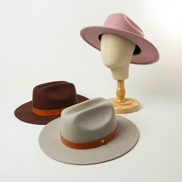 wide brim hats british style winter wool solid belt decoration classic fedoras cap children panama jazz hat kid wholesale, Blue;gray
wide brim hats british style winter wool solid belt decoration classic fedoras cap children panama jazz hat kid wholesale, Blue;gray