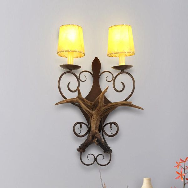 wall lamps e14 resin amp retro double-headed antler american country sconce craftsmanship cafe bar foyer dining room decoration light
wall lamps e14 resin amp retro double-headed antler american country sconce craftsmanship cafe bar foyer dining room decoration light