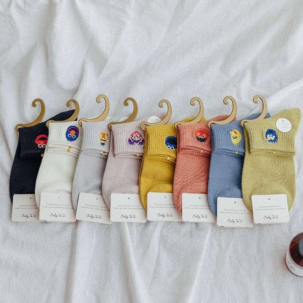 spring lovely cartoon embroidery women socks solid casual joker cotton ankle for female college style comfortable sox, Black;white
spring lovely cartoon embroidery women socks solid casual joker cotton ankle for female college style comfortable sox, Black;white