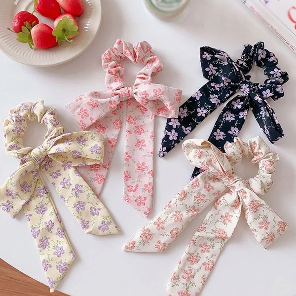 elegant floral print bow long ribbon scrunchies ponytail scarf hair ties for women girls elastic hair bands hair accessories, Golden;silver
elegant floral print bow long ribbon scrunchies ponytail scarf hair ties for women girls elastic hair bands hair accessories, Golden;silver