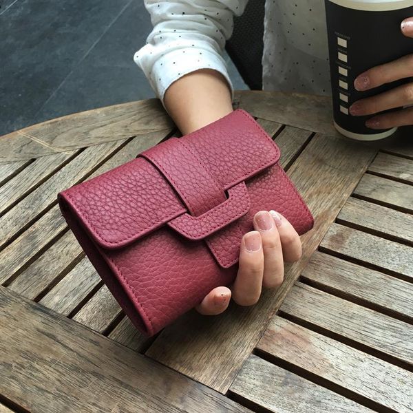 genuine leather fashion women purse hasp girls wallets card holder designer high capacity money bag purses, Red;black
genuine leather fashion women purse hasp girls wallets card holder designer high capacity money bag purses, Red;black