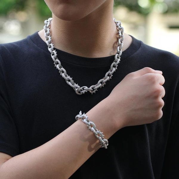 street hip hop iced out rivet fashion style necklace bracelet cubic zirconia rapper o shape cool bling jewelry men gold silver chains
street hip hop iced out rivet fashion style necklace bracelet cubic zirconia rapper o shape cool bling jewelry men gold silver chains