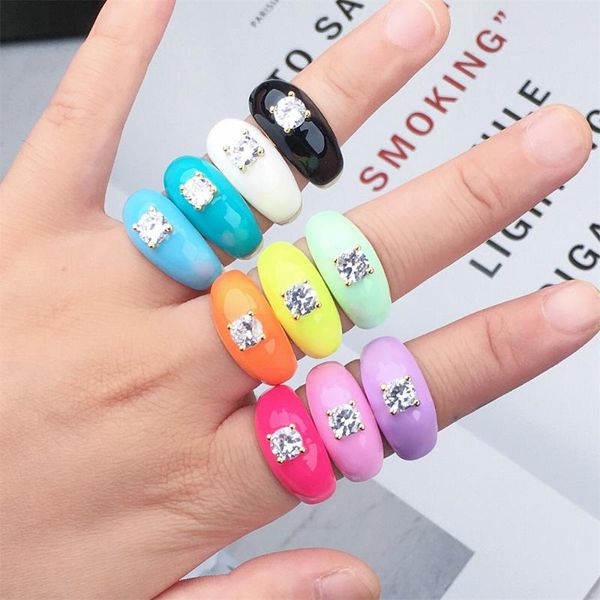 cluster rings multicolor enamel dripping oil zircon open ring for women, adjustable copper gold plated chunky finger party jewelry gift, Golden;silver
cluster rings multicolor enamel dripping oil zircon open ring for women, adjustable copper gold plated chunky finger party jewelry gift, Golden;silver