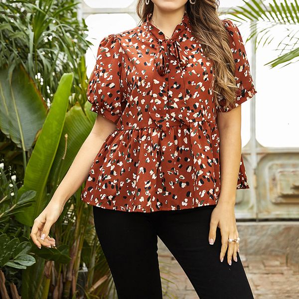 womens belly-covering chiffon shirt summer short-sleeved t-shirt fashionable floral loose-fitting western style blouse plus size loose tummy, White
womens belly-covering chiffon shirt summer short-sleeved t-shirt fashionable floral loose-fitting western style blouse plus size loose tummy, White