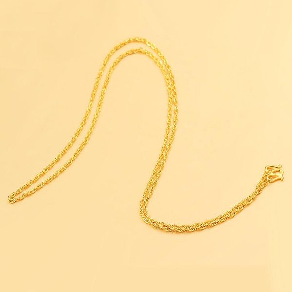 pure 24k yellow gold necklace chain women twisted singapore link 4.32g chains, Silver
pure 24k yellow gold necklace chain women twisted singapore link 4.32g chains, Silver