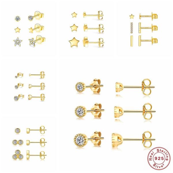 3pcs/set zircon earring 925 sterling silver cute bling star mini stud ear bone earlobe piercing buckle orecchini jewerly, Golden;silver
3pcs/set zircon earring 925 sterling silver cute bling star mini stud ear bone earlobe piercing buckle orecchini jewerly, Golden;silver