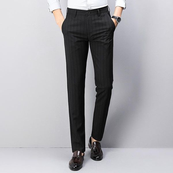 men's suits & blazers suit pants trousers slim summer black stripes business casual straight-leg, White;black
men's suits & blazers suit pants trousers slim summer black stripes business casual straight-leg, White;black
