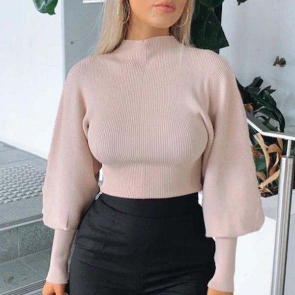 women's sweaters 95% cotton knitted lantern sleeve sweater autumn solid turtleneck slim female pullover fashion casual ladies, White;black
women's sweaters 95% cotton knitted lantern sleeve sweater autumn solid turtleneck slim female pullover fashion casual ladies, White;black