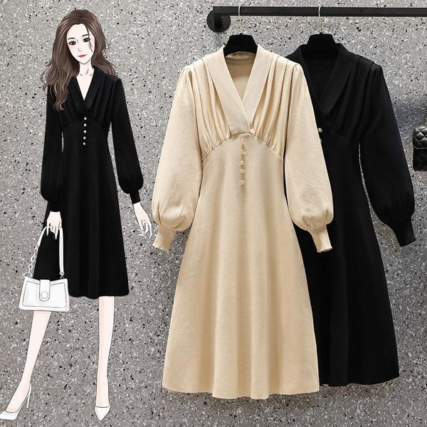 casual dresses ehqaxin plus size women's knitted fall winter 2021 v-neck french lantern sleeves mid-length loose button dress -4xl, Black;gray
casual dresses ehqaxin plus size women's knitted fall winter 2021 v-neck french lantern sleeves mid-length loose button dress -4xl, Black;gray