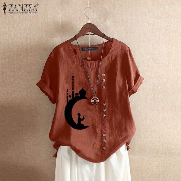 women's blouses & shirts kaftan printed blouse 2022 summer casual short sleeve bluas female button o neck tunic chemise, White
women's blouses & shirts kaftan printed blouse 2022 summer casual short sleeve bluas female button o neck tunic chemise, White