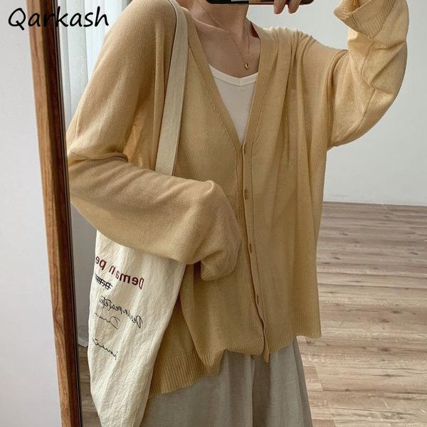 women's knits & tees cardigans women knitted summer thin sun proof chic loose all-match outwear cozy tender students casual solid singl, White
women's knits & tees cardigans women knitted summer thin sun proof chic loose all-match outwear cozy tender students casual solid singl, White