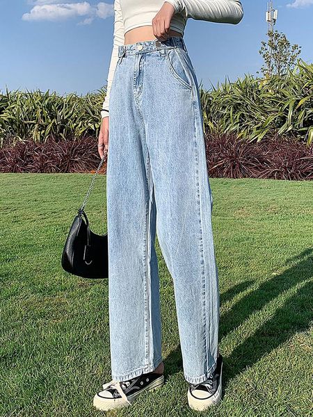 straight high waist jeans woman denim pants full length trousers womens clothing plus size black korean fashion streetwear women's, Blue
straight high waist jeans woman denim pants full length trousers womens clothing plus size black korean fashion streetwear women's, Blue