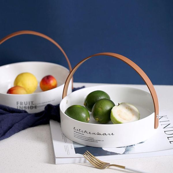 dishes & plates yjbd creative ceramic with leather handle disc minimalist fruit basket salad plate kitchen simple nordic style tableware
dishes & plates yjbd creative ceramic with leather handle disc minimalist fruit basket salad plate kitchen simple nordic style tableware