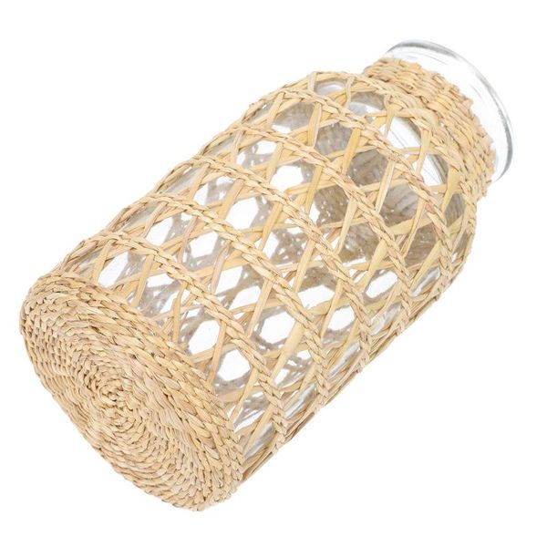 decorative flowers & wreaths 1pc rattan woven glass vase creative deskflower arrangement container
decorative flowers & wreaths 1pc rattan woven glass vase creative deskflower arrangement container