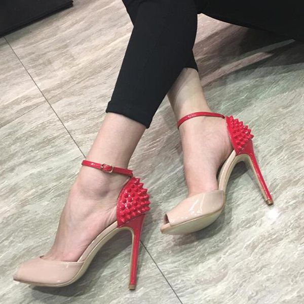 gladiator contrast candy color back rivets studs stiletto high heel sandals ankle strap women peep toe party sandalias, Black
gladiator contrast candy color back rivets studs stiletto high heel sandals ankle strap women peep toe party sandalias, Black