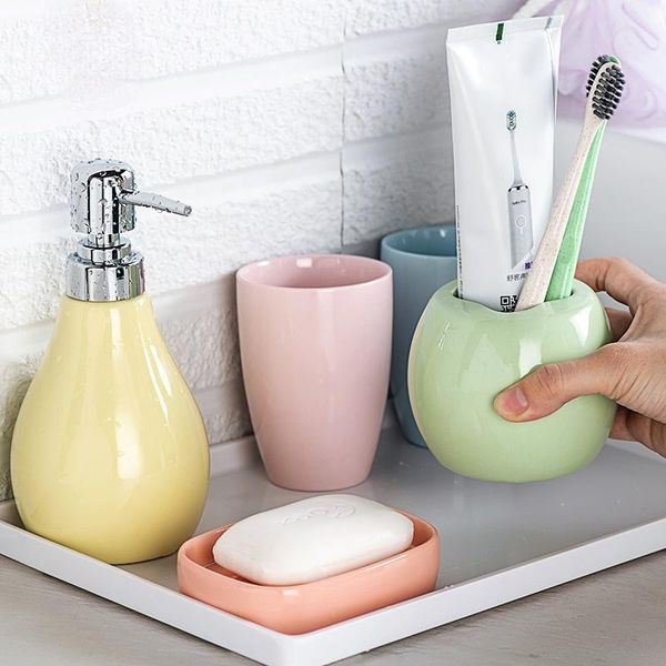 4ps/5ps ceramic bathroom accessory set nordic washing tools bottle mouthwash cup soap toothbrush holder household articles bath
4ps/5ps ceramic bathroom accessory set nordic washing tools bottle mouthwash cup soap toothbrush holder household articles bath