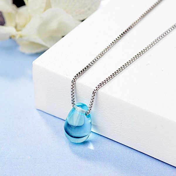 pendant necklaces simple blue crystal water drop necklace classic color clavicle chain diy charm for women fashion jewelry, Silver
pendant necklaces simple blue crystal water drop necklace classic color clavicle chain diy charm for women fashion jewelry, Silver