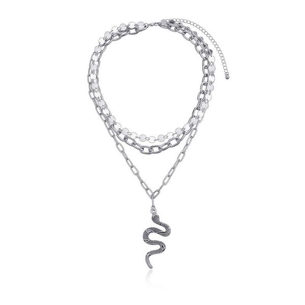 pendant necklaces vintage multilayer choker snake necklace for women punk silver color big thick chain fashion jewelry
pendant necklaces vintage multilayer choker snake necklace for women punk silver color big thick chain fashion jewelry