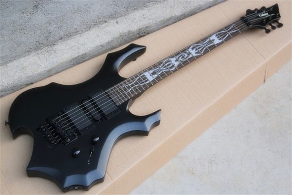 flyoung gainer special shaped electric guitar matte black and white fingerboard inlay
flyoung gainer special shaped electric guitar matte black and white fingerboard inlay