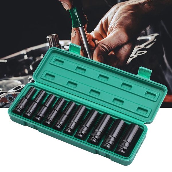 hand tools 1/2inch drive hex impact socket set 10-piece deep metric sizes 10-24mm carbon steel with hard storage box
hand tools 1/2inch drive hex impact socket set 10-piece deep metric sizes 10-24mm carbon steel with hard storage box