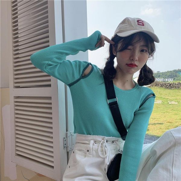 knitted off shoulder long sleeve t shirts casual style spring autumn women's clothing tees fashion brand korean female crop t-shirt, White
knitted off shoulder long sleeve t shirts casual style spring autumn women's clothing tees fashion brand korean female crop t-shirt, White
