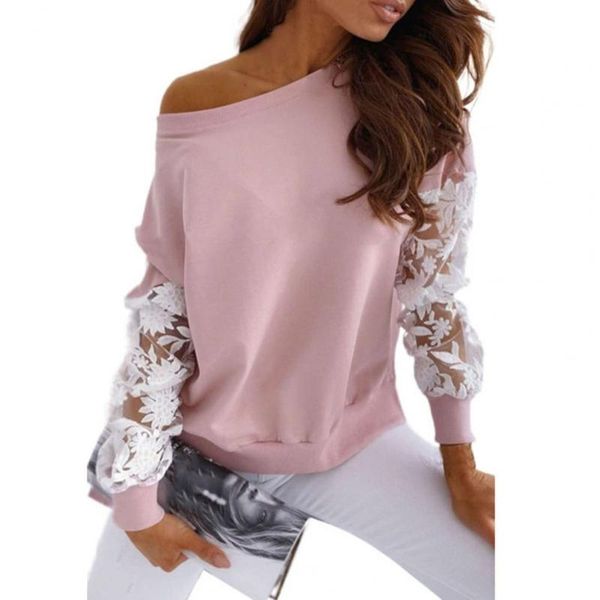women's hoodies & sweatshirts embroidery lace long sleeve women sweatshirt blouse patchwork o neck loose pullover top, Black
women's hoodies & sweatshirts embroidery lace long sleeve women sweatshirt blouse patchwork o neck loose pullover top, Black