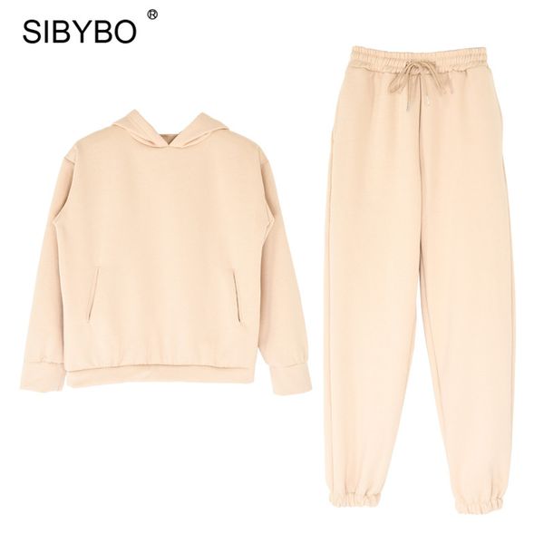 sibybo fall winter casual tracksuit women 2 piece set hoodies and sweatpants suit 2021 femme black warm sportswear matching sets, Black;white
sibybo fall winter casual tracksuit women 2 piece set hoodies and sweatpants suit 2021 femme black warm sportswear matching sets, Black;white