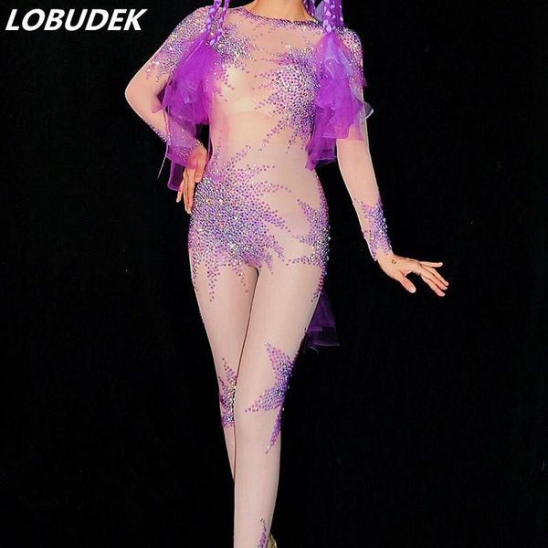 women's jumpsuits & rompers sparkly purple crystal leotard jumpsuit european style female singer star bar stage costume party celebrati, Black;white
women's jumpsuits & rompers sparkly purple crystal leotard jumpsuit european style female singer star bar stage costume party celebrati, Black;white