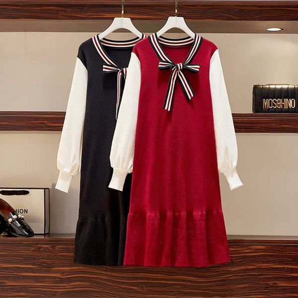 casual dresses ehqaxin plus size women's knitted 2021 autumn winter fashion v-neck bow loose striped stitching ruffled dress lady l-4xl, Black;gray
casual dresses ehqaxin plus size women's knitted 2021 autumn winter fashion v-neck bow loose striped stitching ruffled dress lady l-4xl, Black;gray