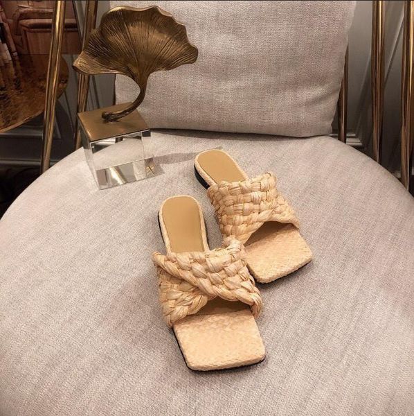 stretch flat sandals designer luxury women intrecciato woven fiber extended muller sandal square toe mules knotted ribbon classics slipper a, Black
stretch flat sandals designer luxury women intrecciato woven fiber extended muller sandal square toe mules knotted ribbon classics slipper a, Black