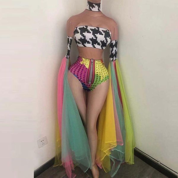 stage wear elastic bodysuit nightclub gogo jazz dance performance colorful mesh sleeve creativity costume festival rave outfit, Black;red
stage wear elastic bodysuit nightclub gogo jazz dance performance colorful mesh sleeve creativity costume festival rave outfit, Black;red