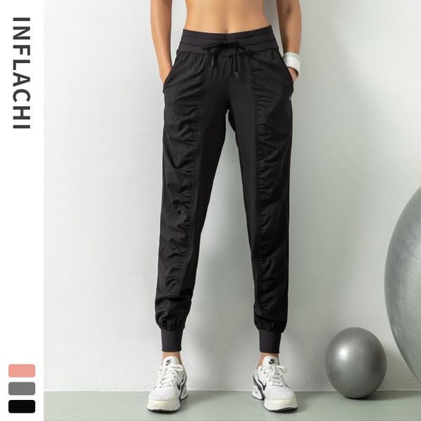 running pants lululike sport thin section loose drawstring pure color trousers women fitness high waist leisure yoga pant, Black;blue
running pants lululike sport thin section loose drawstring pure color trousers women fitness high waist leisure yoga pant, Black;blue