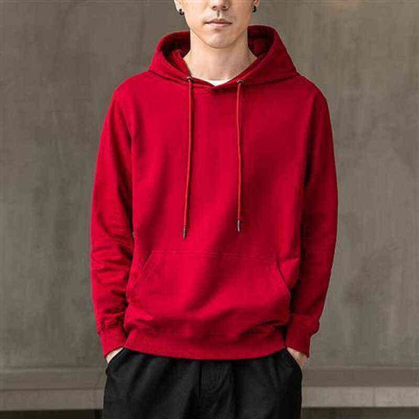 new loose hoodie men's china red tide brand pure cotton solid color spring and autumn leisure pullover, Black
new loose hoodie men's china red tide brand pure cotton solid color spring and autumn leisure pullover, Black