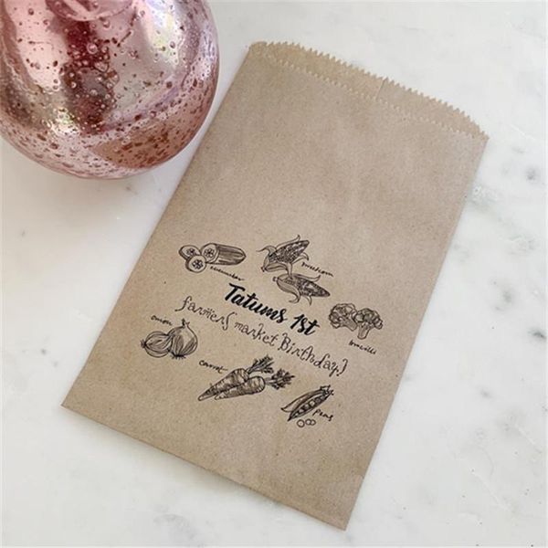 gift wrap custom farmers market 1st birthday party favor bags - kids collection bags printed on kraft brown paper
gift wrap custom farmers market 1st birthday party favor bags - kids collection bags printed on kraft brown paper
