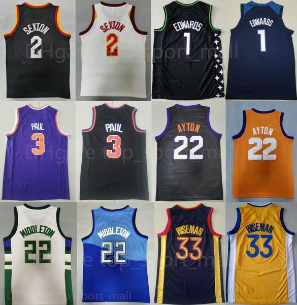 team basketball collin sexton jersey 2 anthony edwards 1 deandre ayton chris paul 3 khris middleton 22 james wiseman 33 rj barrett stitched, Black
team basketball collin sexton jersey 2 anthony edwards 1 deandre ayton chris paul 3 khris middleton 22 james wiseman 33 rj barrett stitched, Black