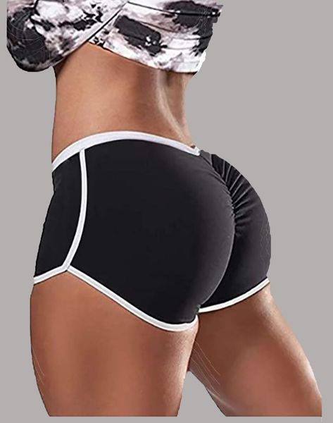 women's shorts summer sport cycling elasticated seamless fitness leggings push up gym training tights short, White;black 
women's shorts summer sport cycling elasticated seamless fitness leggings push up gym training tights short, White;black