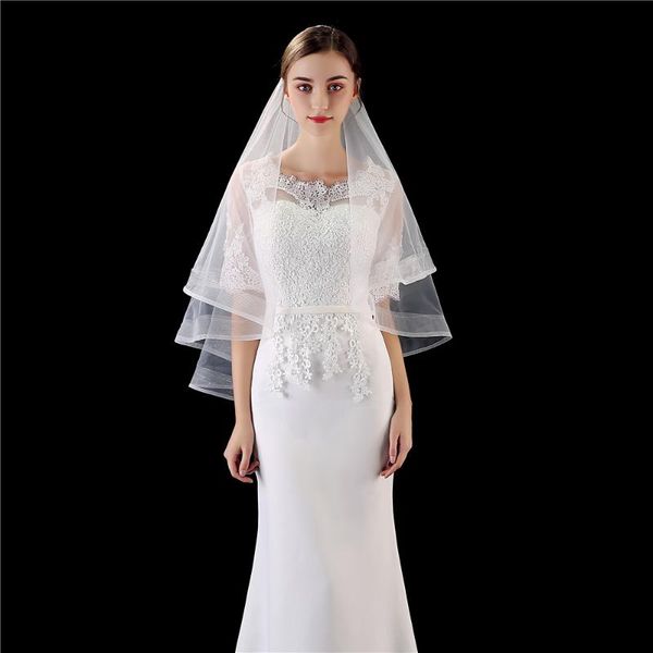 bridal veils wedding veil with comb short white ivory elegant decorations two layers veu de noiva catedral, Black
bridal veils wedding veil with comb short white ivory elegant decorations two layers veu de noiva catedral, Black